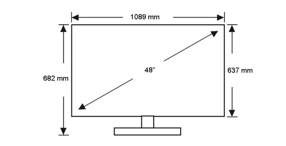 How Wide is a 48 Inch TV? - Inch TV Dimensions